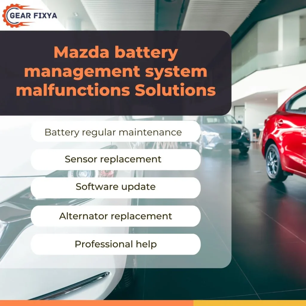 Mazda battery management system malfunctions Solutions