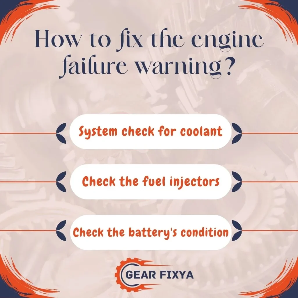 How to fix the engine failure warning