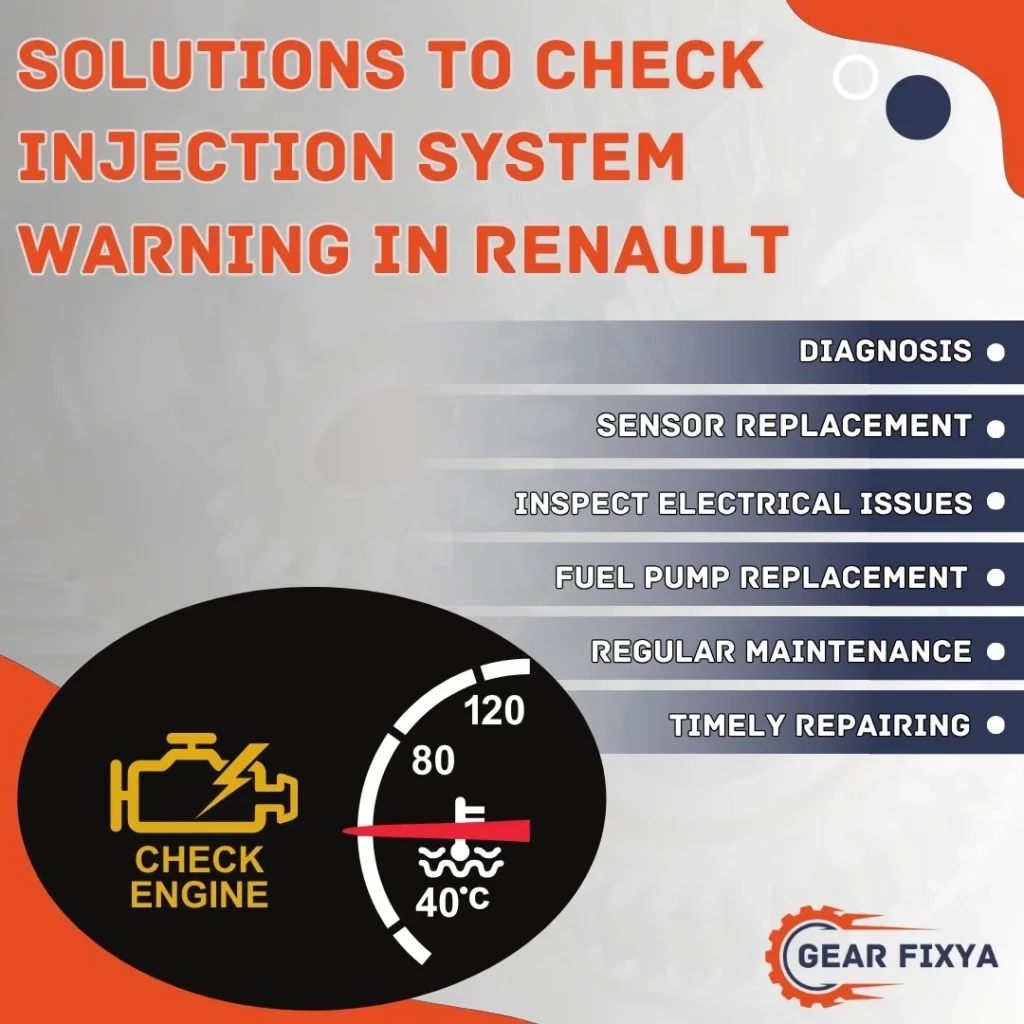 Solutions to check injection system warning in Renault